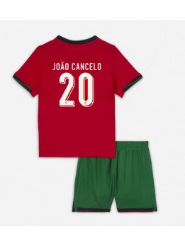 Portugal Joao Cancelo #20 Heimtrikotsatz für Kinder EM 2024 Kurzarm (+ Kurze Hosen)